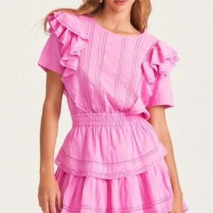 XL TIE dye Natasha like love shack fancy dress cottagecore boho floral A38